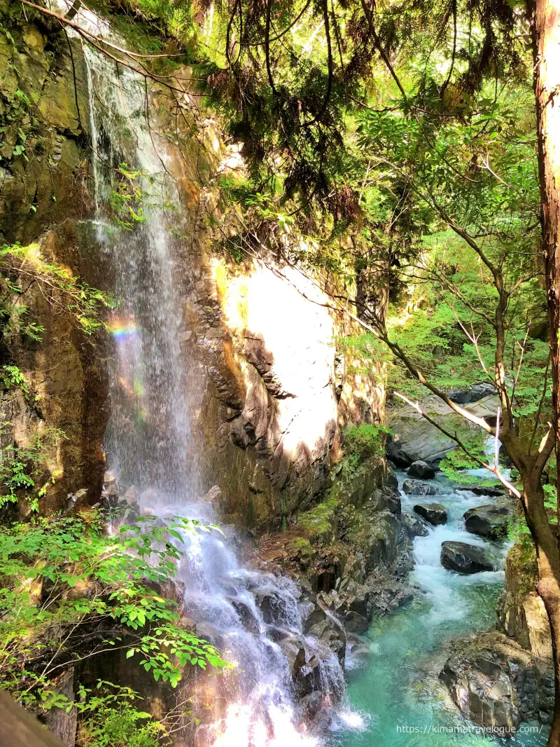 付知峡(4) 観音滝と虹