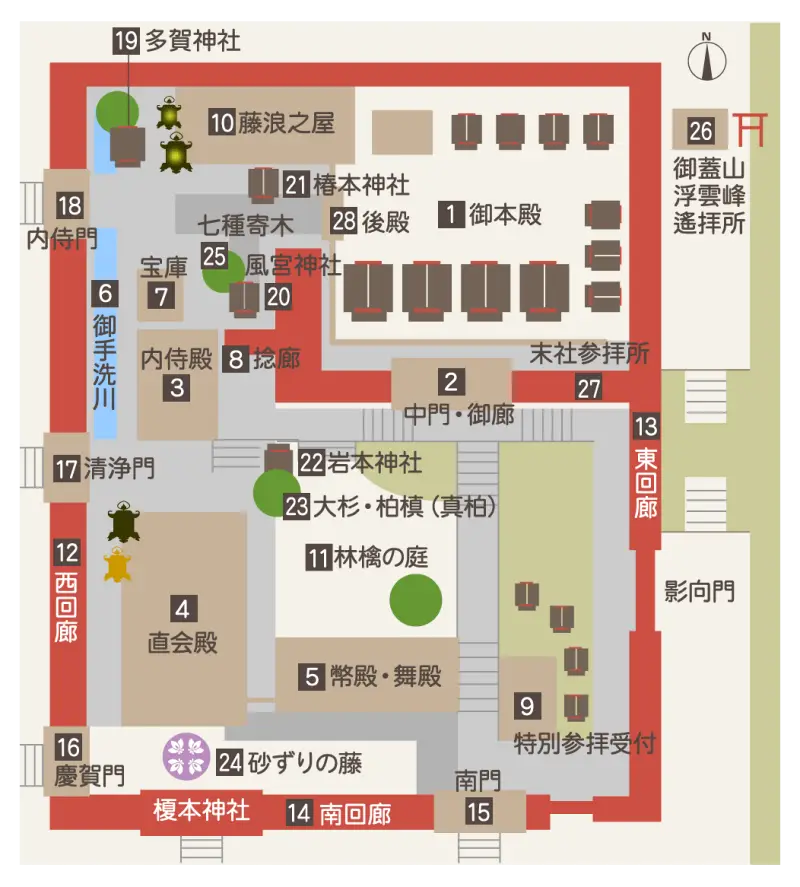 春日大社HPより境内地図