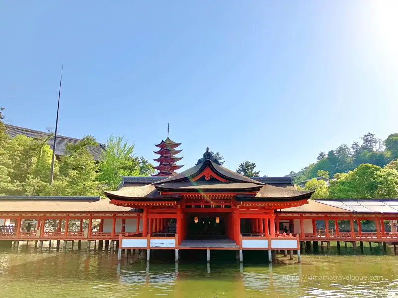 広島02　厳島神社 (19)客神社と五重塔