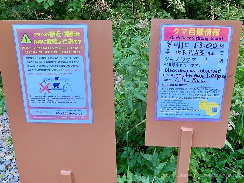 上高地08　クマ目撃情報s