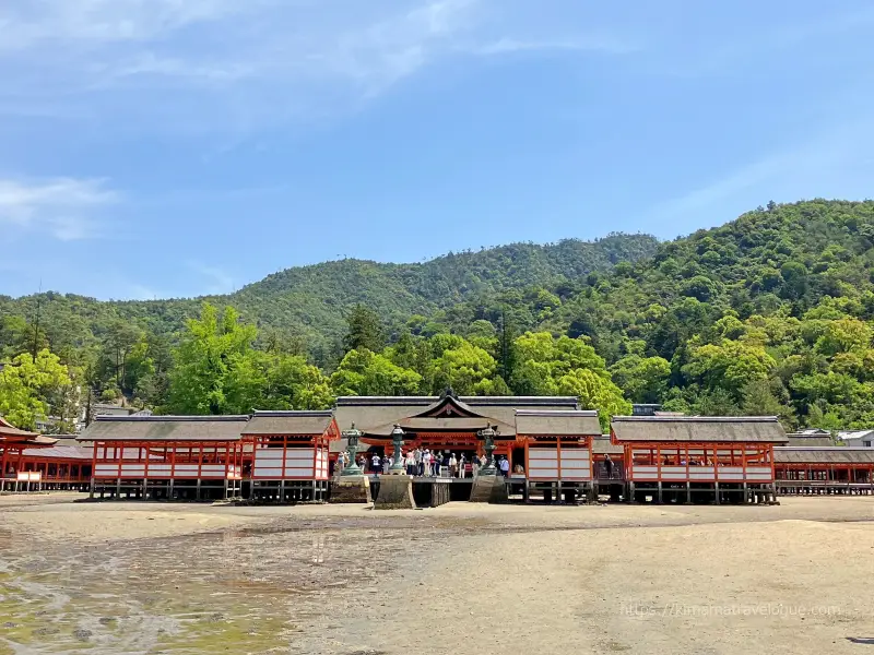 広島02　厳島神社 (32)海から祓殿　干潮時