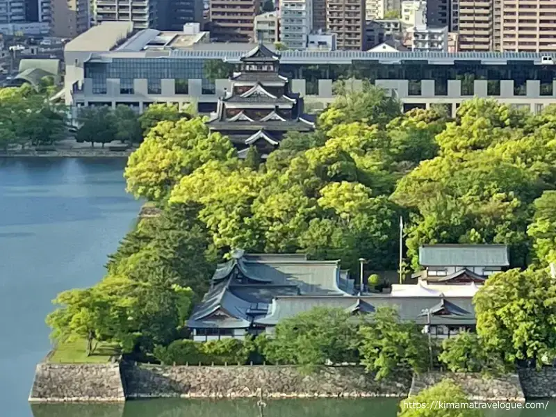 広島旅行1　宮島行き方 (32)ホテルから広島城