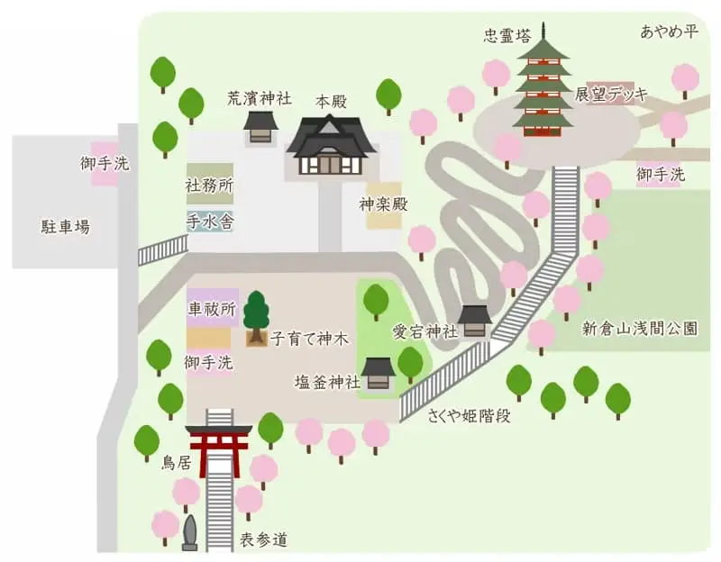 新倉富士浅間神社公式サイト地図