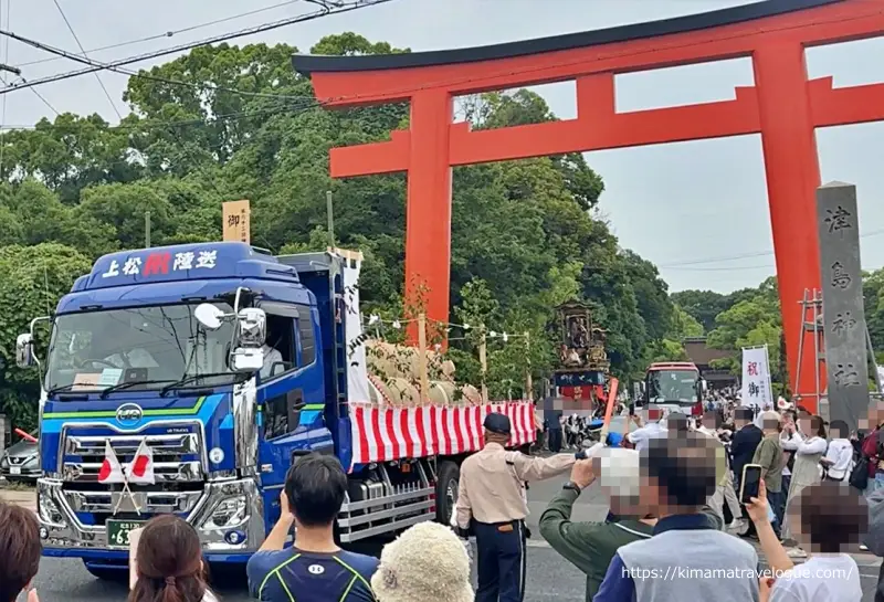 津島神社御神木お見送り