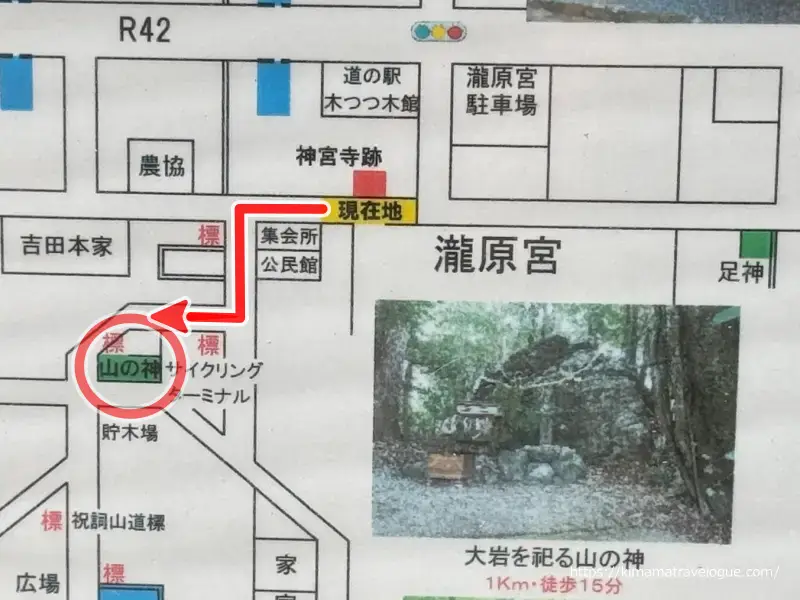 山の神への地図